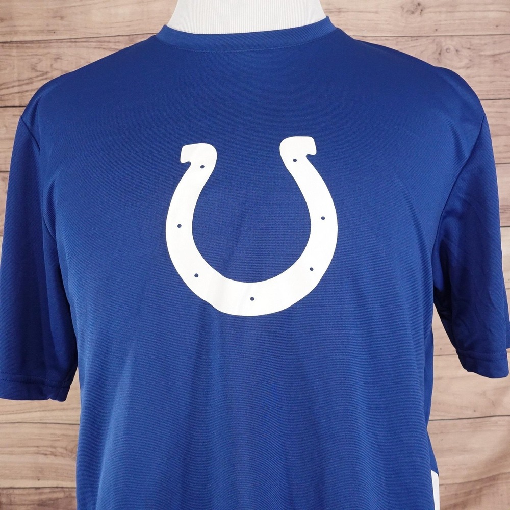 Indianapolis Colts Shirt Mens Large Blue NFL Football Cool Base Majestic Tee